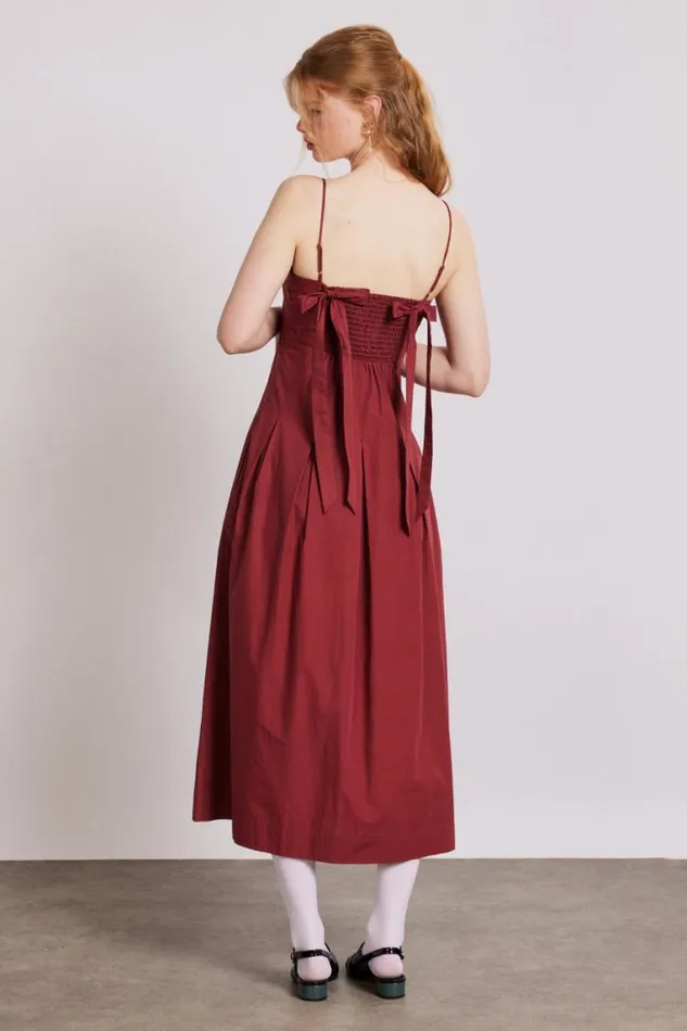 Women Damson Madder Dresses Iris Bow Midi Dress