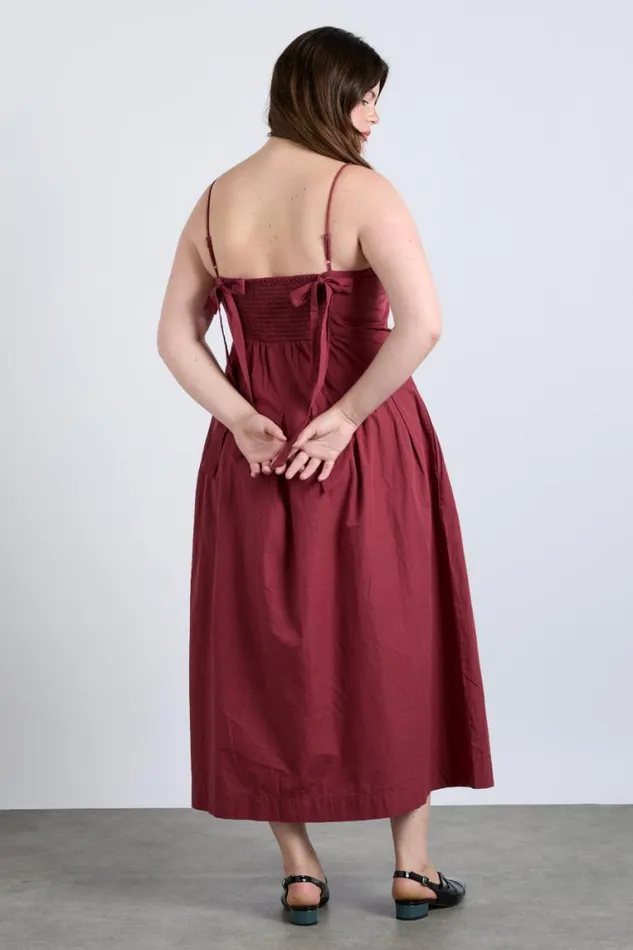 Women Damson Madder Dresses Iris Bow Midi Dress