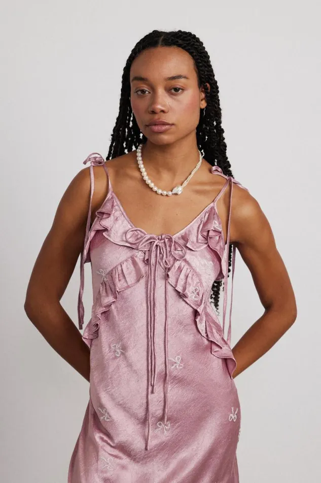Women Damson Madder Dresses Kiki Embroidered Dress 8211 Pink Bow
