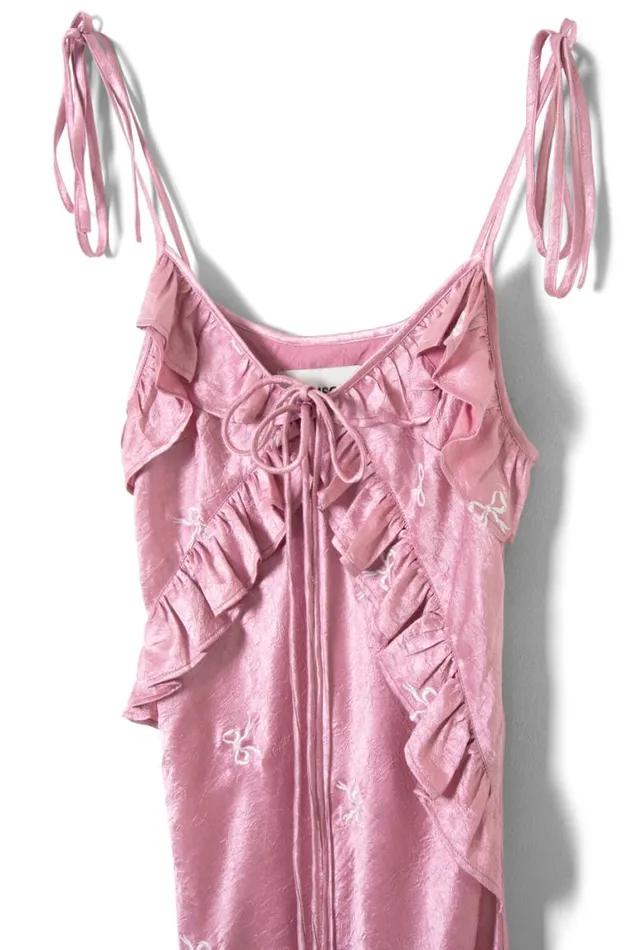 Women Damson Madder Dresses Kiki Embroidered Dress 8211 Pink Bow