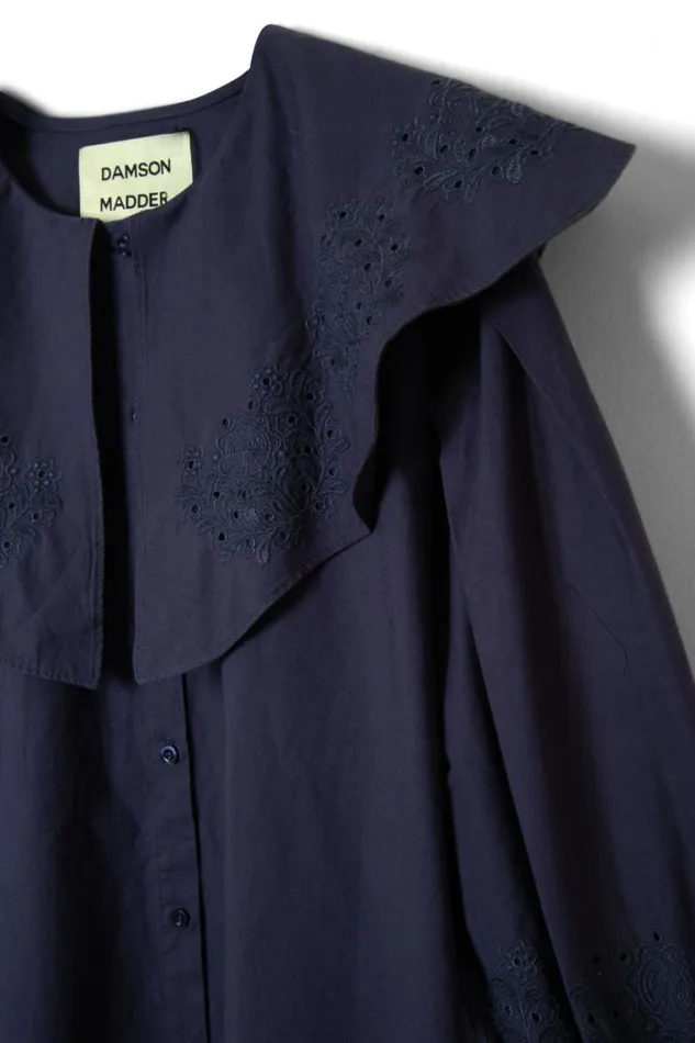 Women Damson Madder Dresses Mimi Mini Dress 8211 Navy Broderie