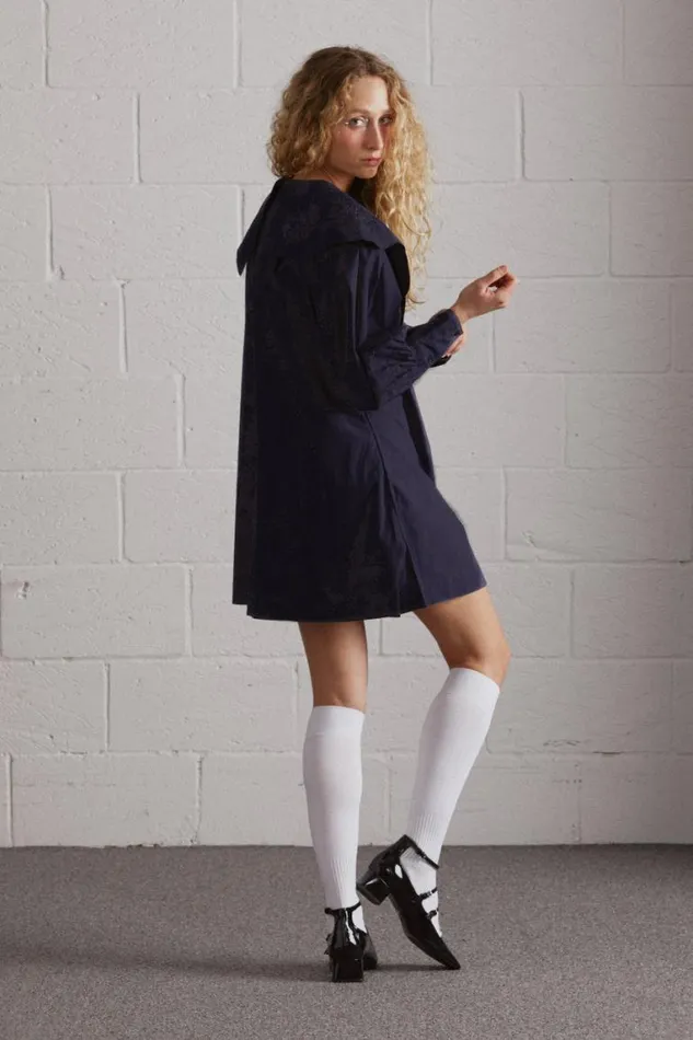 Women Damson Madder Dresses Mimi Mini Dress 8211 Navy Broderie