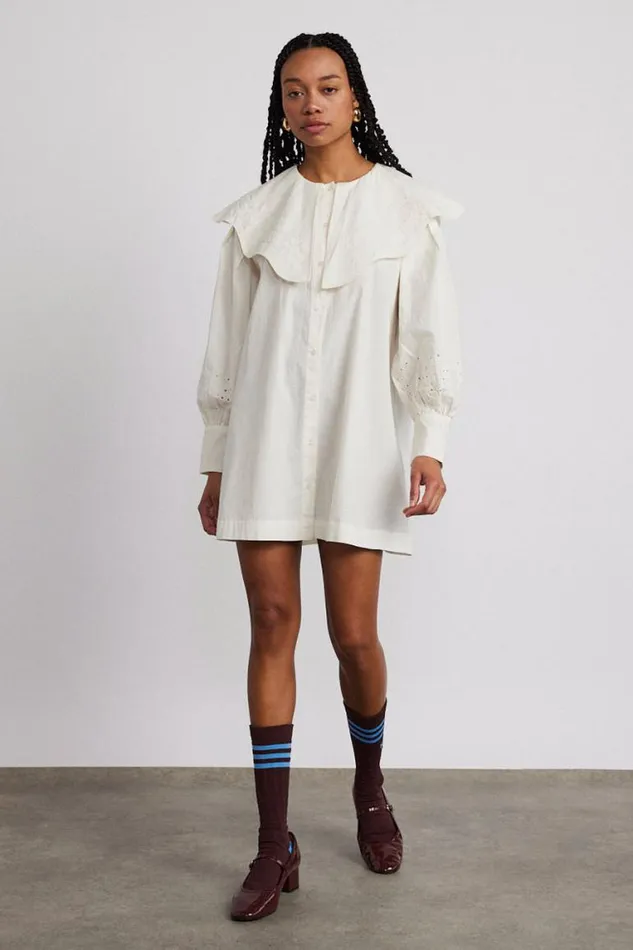 Women Damson Madder Dresses Mimi Mini Dress 8211 Off White Broderie