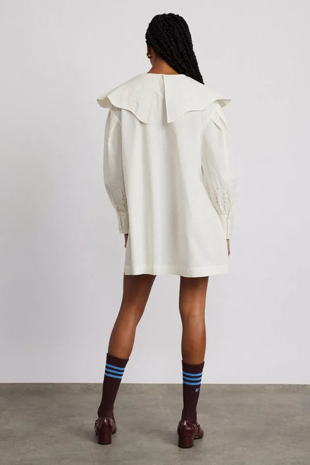 Women Damson Madder Dresses Mimi Mini Dress 8211 Off White Broderie