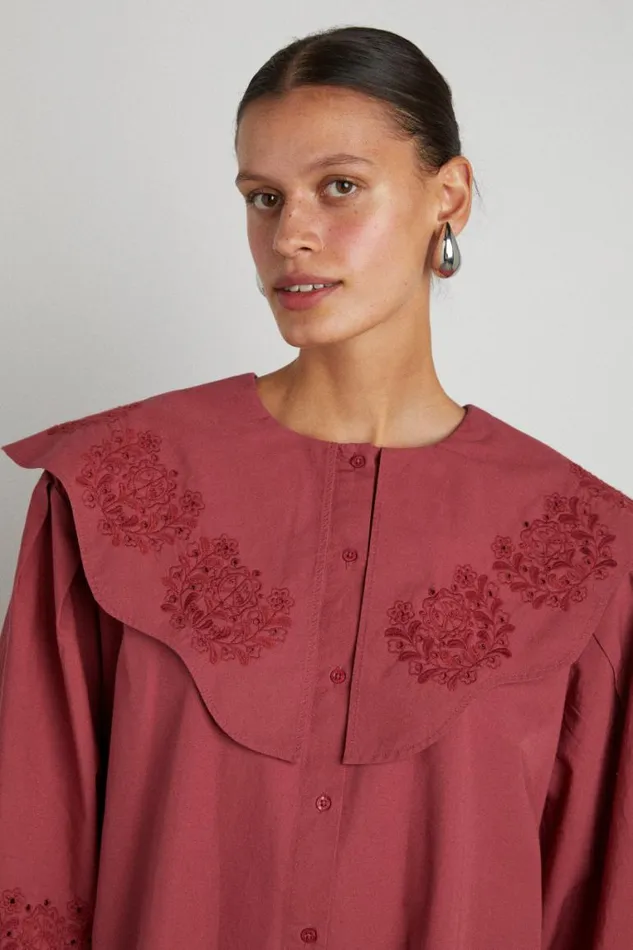 Women Damson Madder Dresses Mimi Mini Dress 8211 Plum Broderie