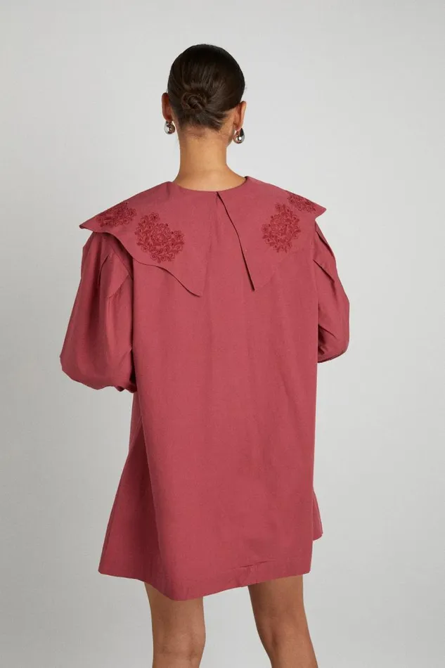 Women Damson Madder Dresses Mimi Mini Dress 8211 Plum Broderie