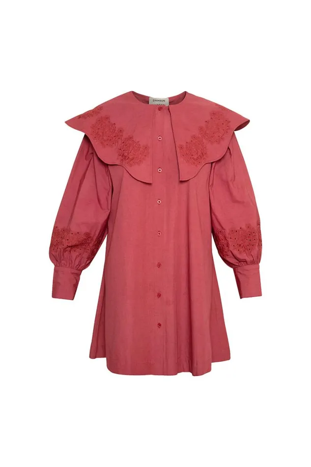 Women Damson Madder Dresses Mimi Mini Dress 8211 Plum Broderie