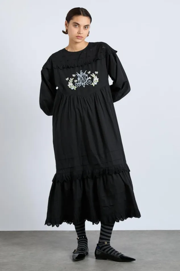 Women Damson Madder Dresses Miriam Midi Dress 8211 Black
