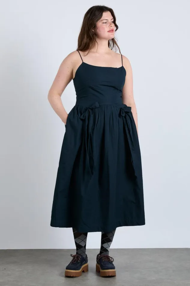 Women Damson Madder Dresses Penelope Apron Dress 8211 Navy