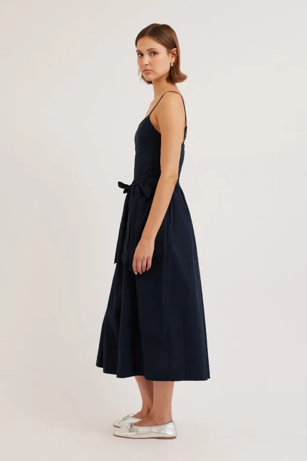 Women Damson Madder Dresses Penelope Apron Dress 8211 Navy
