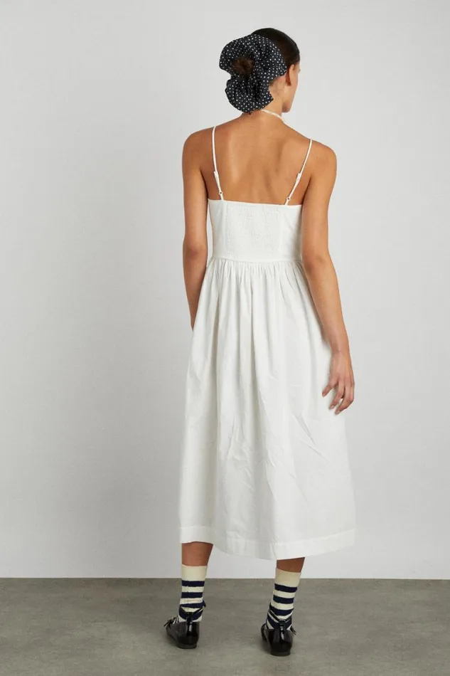 Women Damson Madder Dresses Penelope Apron Dress 8211 White