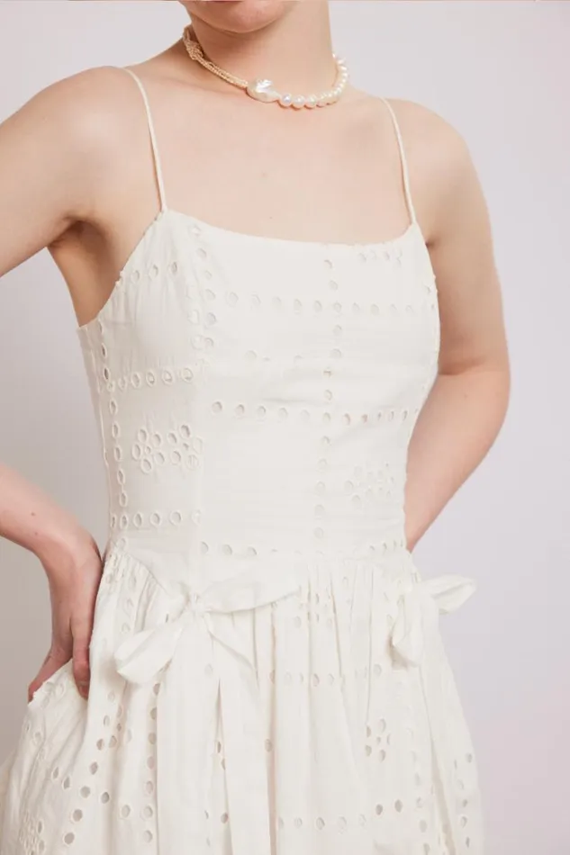 Women Damson Madder Dresses Penelope Mini 8211 White Broderie
