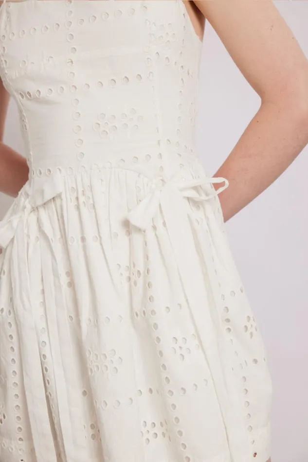 Women Damson Madder Dresses Penelope Mini 8211 White Broderie