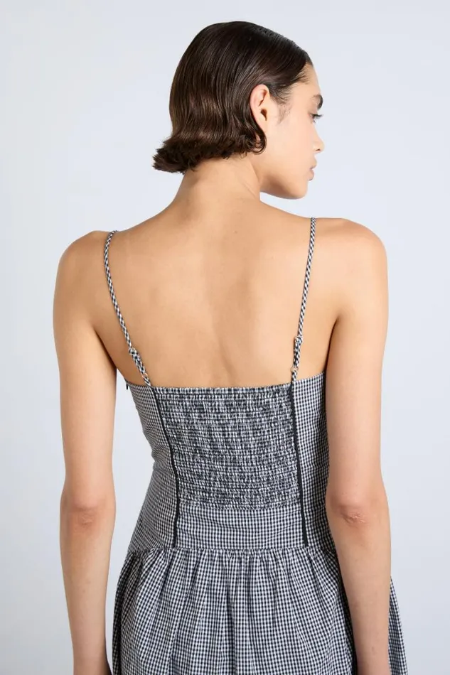 Women Damson Madder Dresses Persephone Midi Dress 8211 Black Gingham