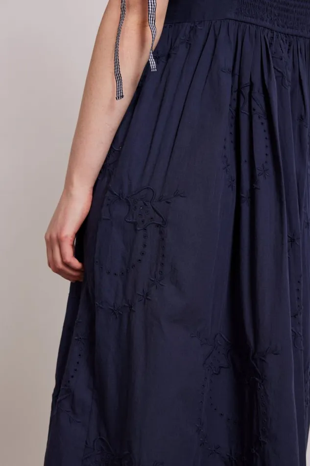 Women Damson Madder Dresses Rhea Dress 8211 Navy Broderie