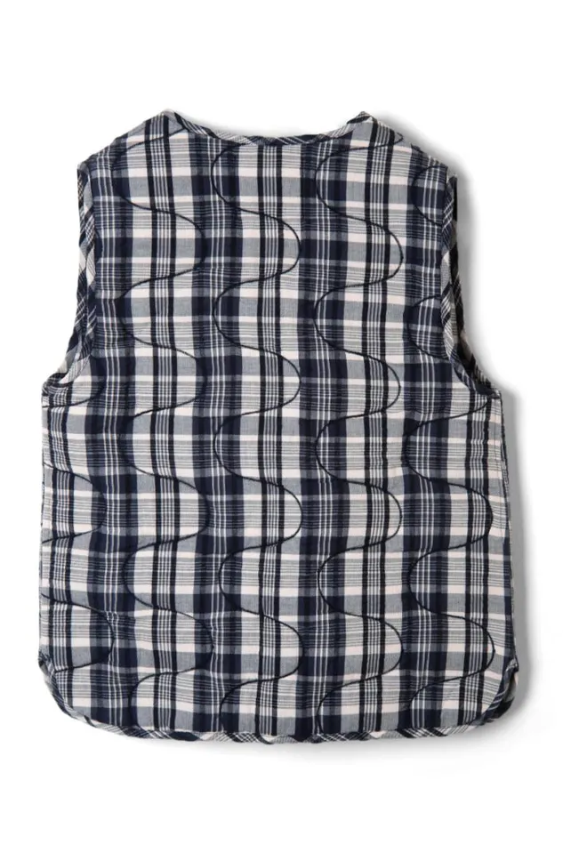 Women Damson Madder Gilets Arte Tie Gilet 8211 Navy Check