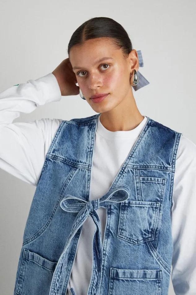 Women Damson Madder Gilets Dilly Gilet 8211 Denim