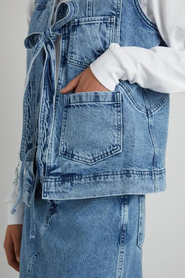 Women Damson Madder Gilets Dilly Gilet 8211 Denim