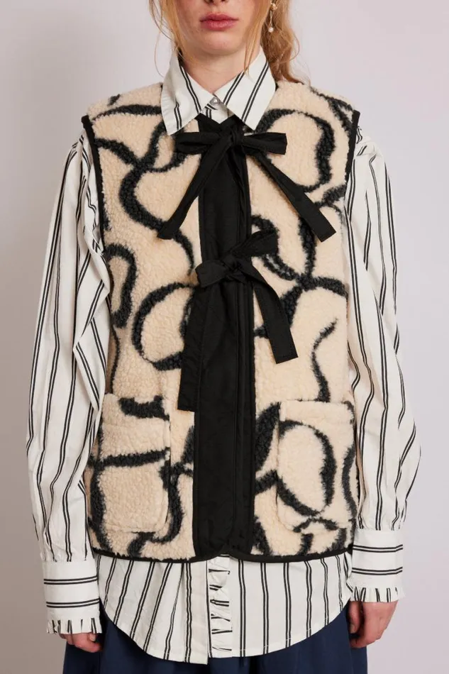 Women Damson Madder Gilets Marta Borg Gilet 8211 Bows