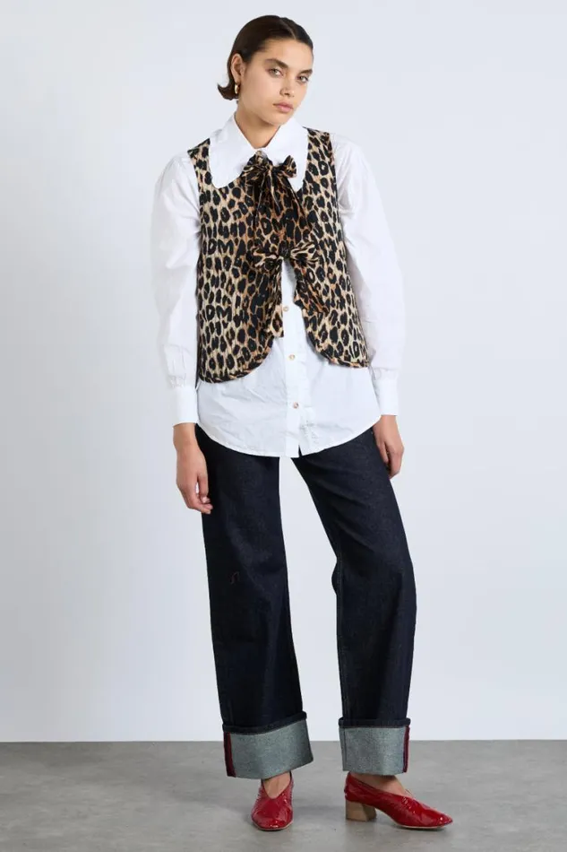 Women Damson Madder Gilets Tilly Gilet 8211 Leopard