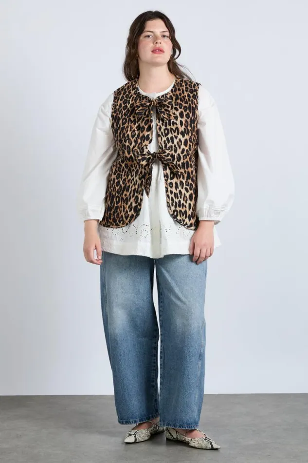 Women Damson Madder Gilets Tilly Gilet 8211 Leopard