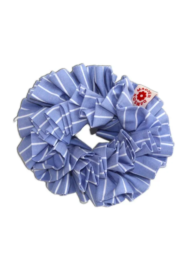 Women Damson Madder Hair Accessories Garter Scrunchie 8211 Blue And White Stripe