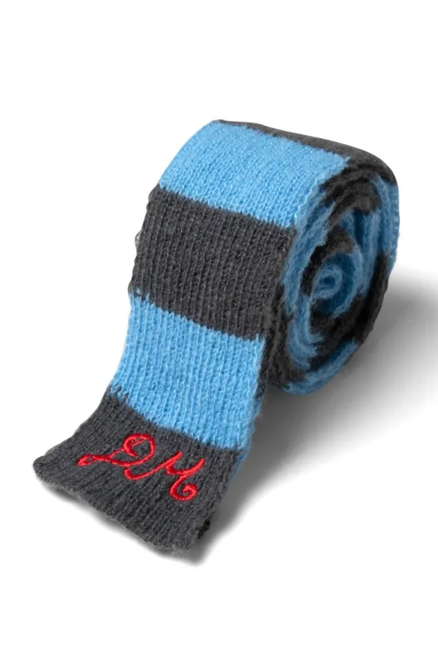Women Damson Madder Hair Accessories Knitted Hair Bow In Stripe
