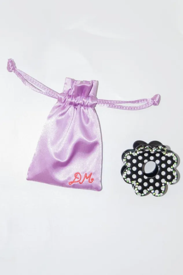 Women Damson Madder Hair Accessories Recycled Daisy Spot Hair Clip