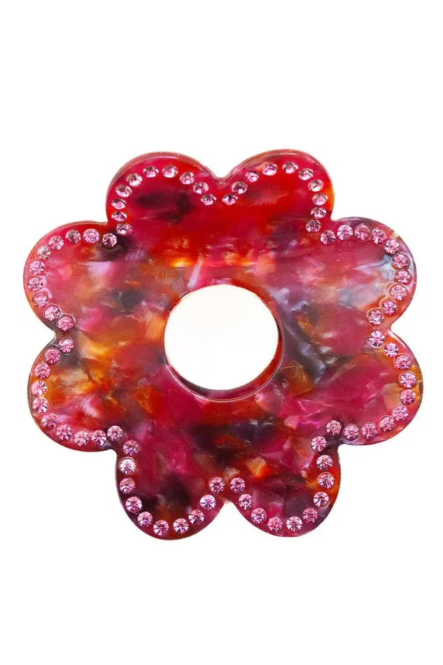 Women Damson Madder Hair Accessories Recycled Daisy Tort Hair Clip