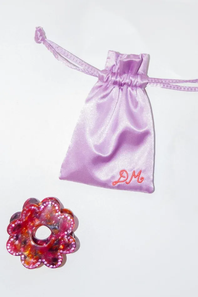 Women Damson Madder Hair Accessories Recycled Daisy Tort Hair Clip