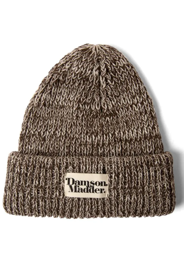 Women Damson Madder Hats Flecked Yarn Beanie 8211 Chocolate