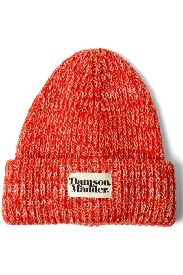 Women Damson Madder Hats Flecked Yarn Beanie 8211 Red