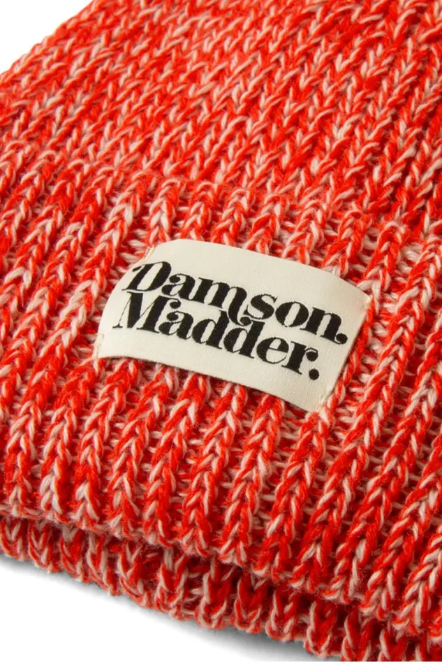 Women Damson Madder Hats Flecked Yarn Beanie 8211 Red