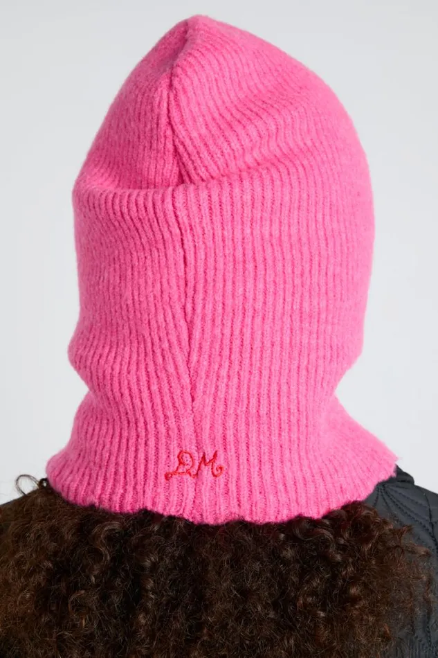 Women Damson Madder Hats Scalloped Edge Hood In Pink