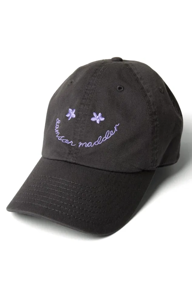 Women Damson Madder Hats Smiley Cap With Lilac Embroidery 8211 Web Exclusive