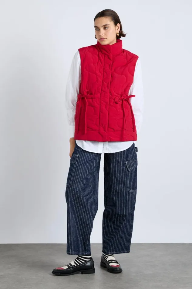 Women Damson Madder Jackets and Coats Celeste Gilet 8211 Chilli Red