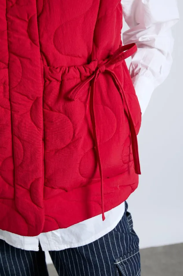 Women Damson Madder Jackets and Coats Celeste Gilet 8211 Chilli Red