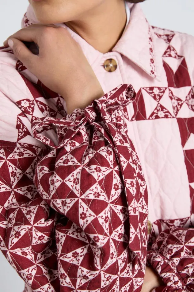 Women Damson Madder Jackets and Coats Dahlia Quilted Coat 8211 Patchwork