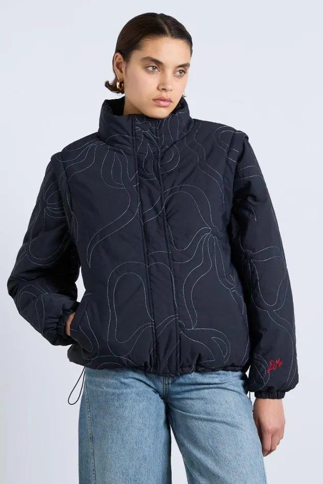 Women Damson Madder Jackets and Coats Jennifer Puffer 8211 Bow Stitch