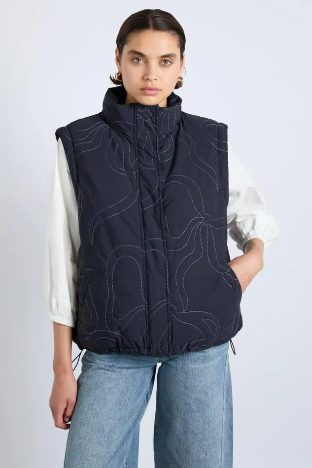 Women Damson Madder Jackets and Coats Jennifer Puffer 8211 Bow Stitch