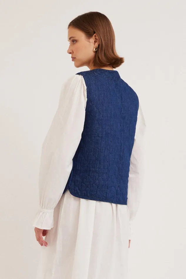 Women Damson Madder Jackets and Coats Tilly Gilet 8211 Denim