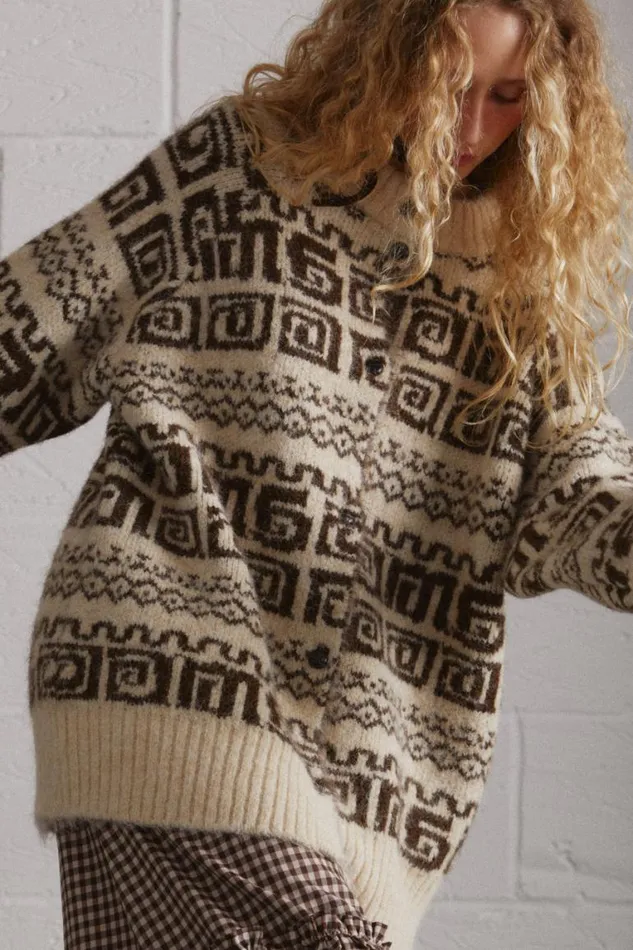 Women Damson Madder Knitwear Dickson Blouson Cardi