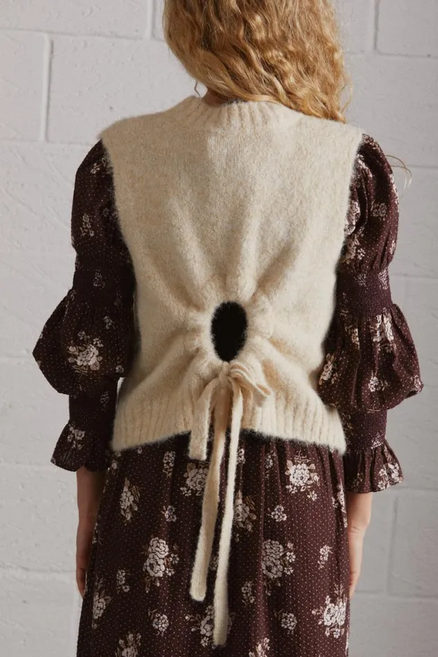 Women Damson Madder Knitwear Evie Pointelle Knit Tank