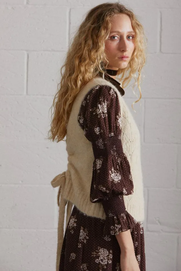 Women Damson Madder Knitwear Evie Pointelle Knit Tank