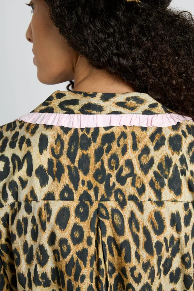 Women Damson Madder Nightwear Antonella Pj Set Leopard