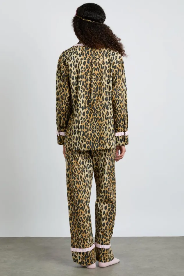 Women Damson Madder Nightwear Antonella Pj Set Leopard