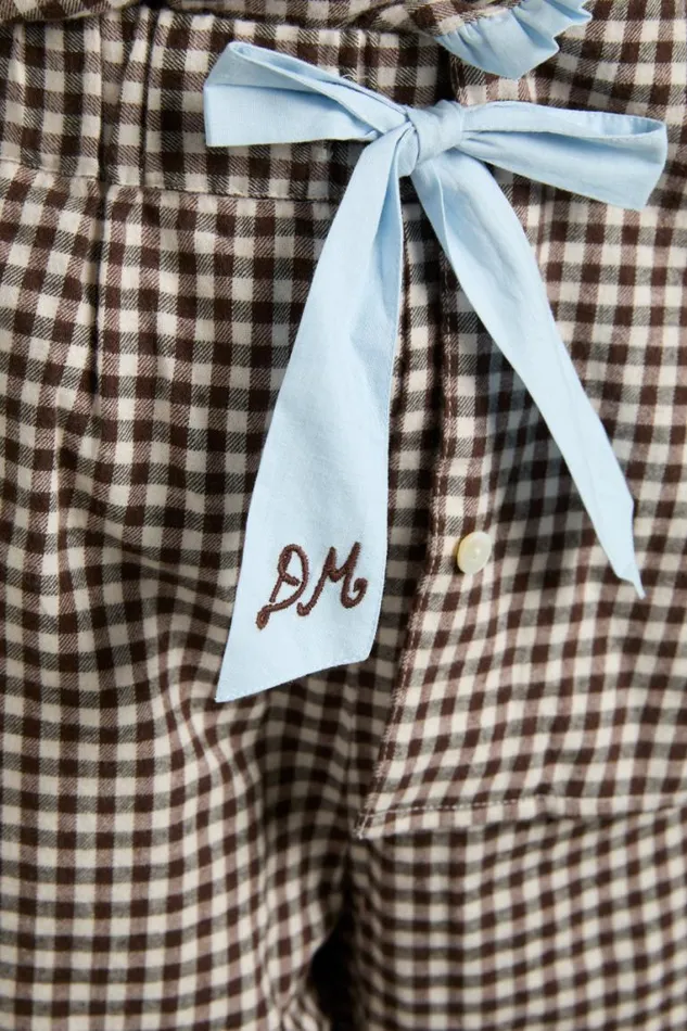 Women Damson Madder Nightwear Antonia Pj Set Brown Gingham