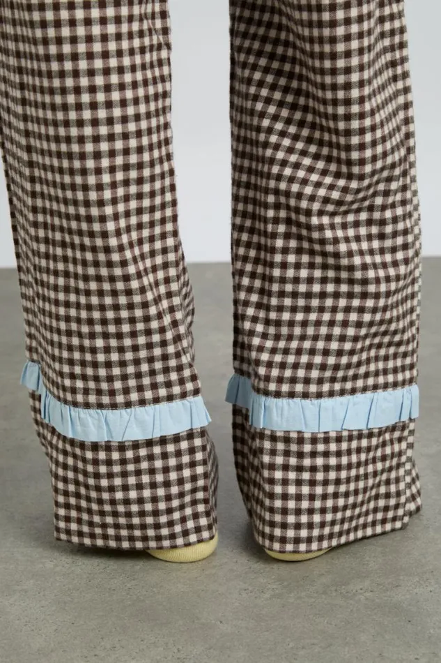 Women Damson Madder Nightwear Antonia Pj Set Brown Gingham