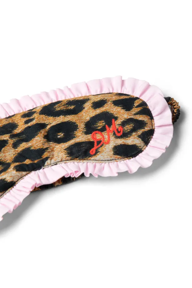 Women Damson Madder Nightwear Damson Pj Eye Mask 8211 Leopard