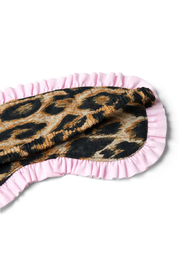 Women Damson Madder Nightwear Damson Pj Eye Mask 8211 Leopard